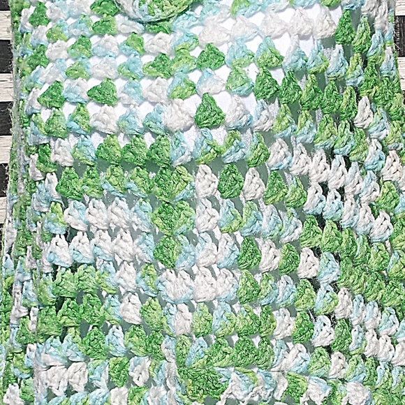 Crochet Long Triangular Pullover Knee-lenght Poncho Wrap Women One Size Fits All - Picture 6 of 7